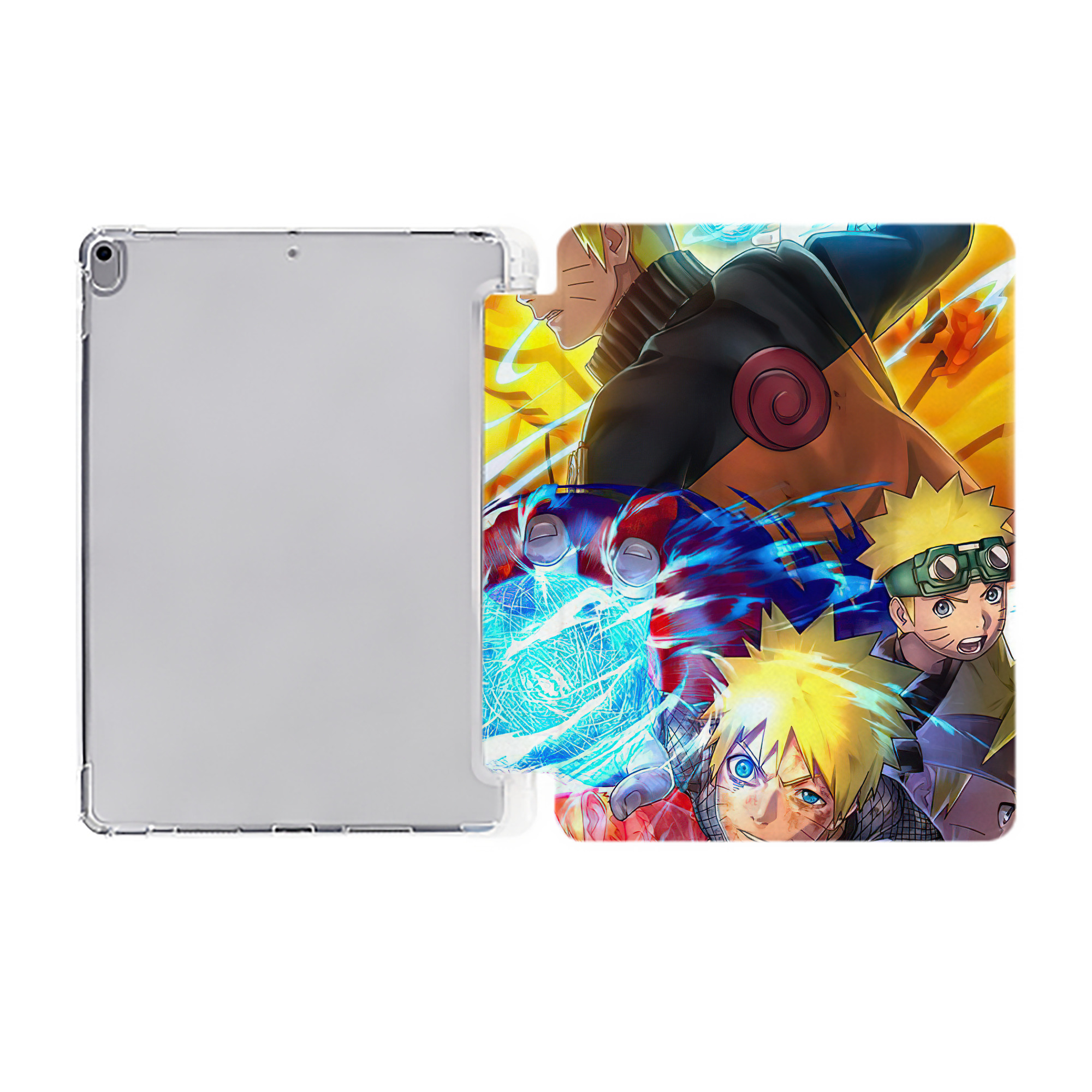 （画像用） NARUTO -ナルト- NARUTO -ナルト- 疾風伝 IPad ケース ペン収納付き 三つ折りスタンド PUレザー×シリコン 対応機種9.5/10.5/10.9インチ